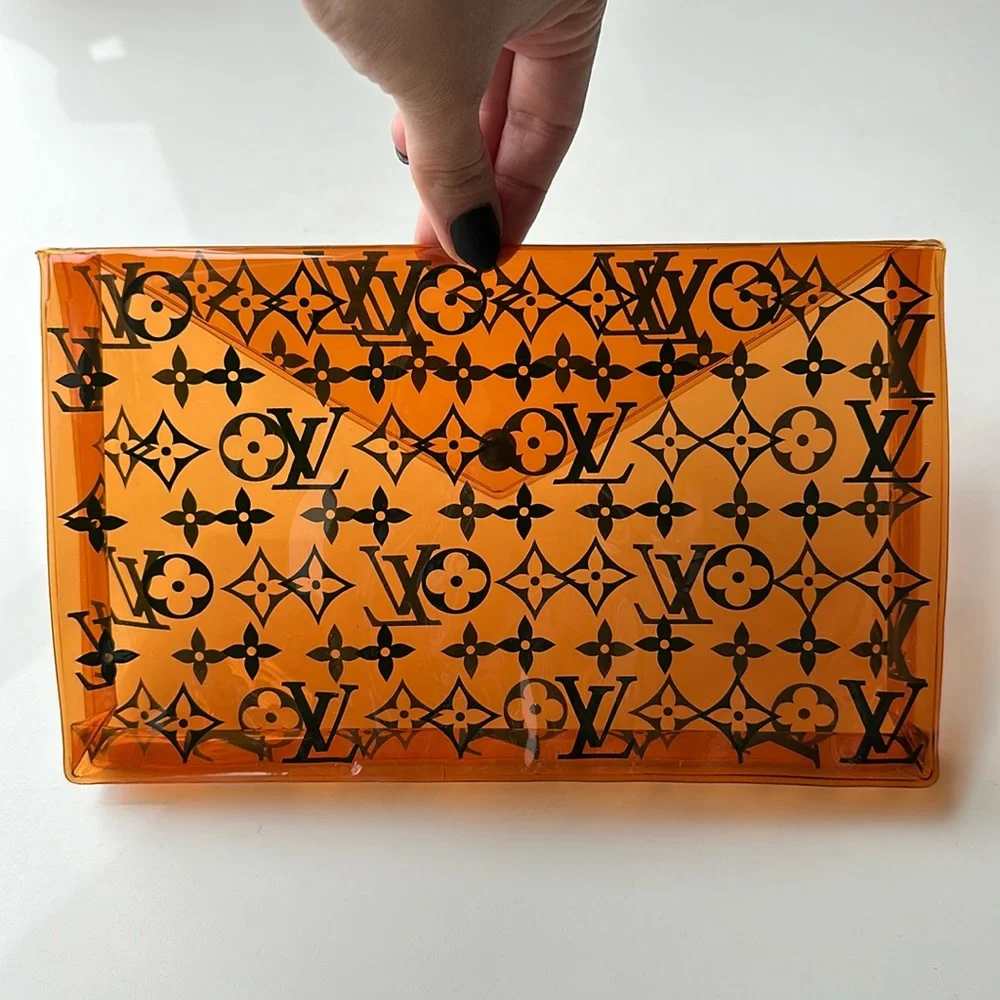Authentic Louis Vuitton Monogram Clear Clutch Pouch